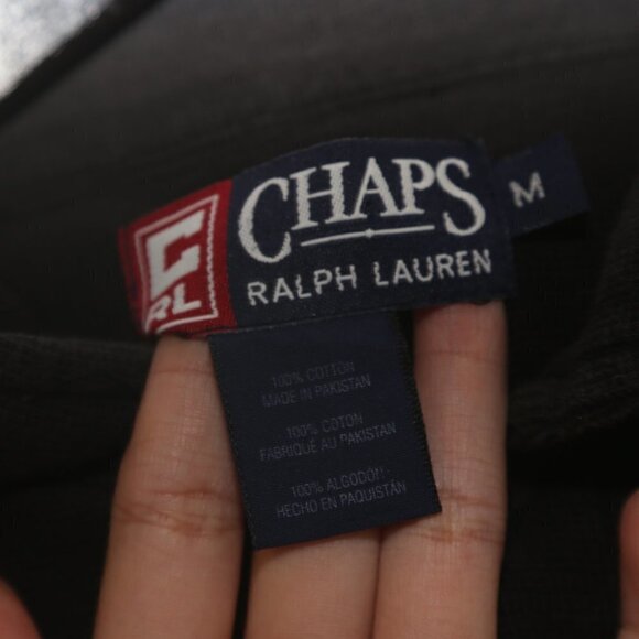 𝅺CHAPS Ralph Lauren Shirt Men's Polo Button Collared Short Sleeve Black - Picture 3 of 5